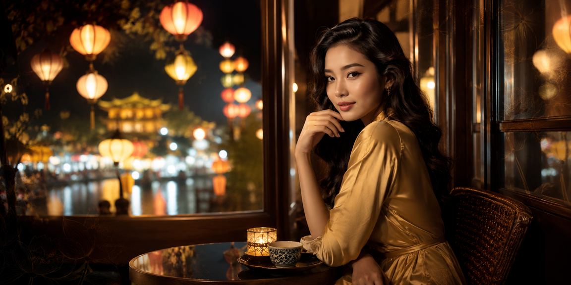 Người dùng tại Huế chơi slot game trên điện thoại trong quán cà phê